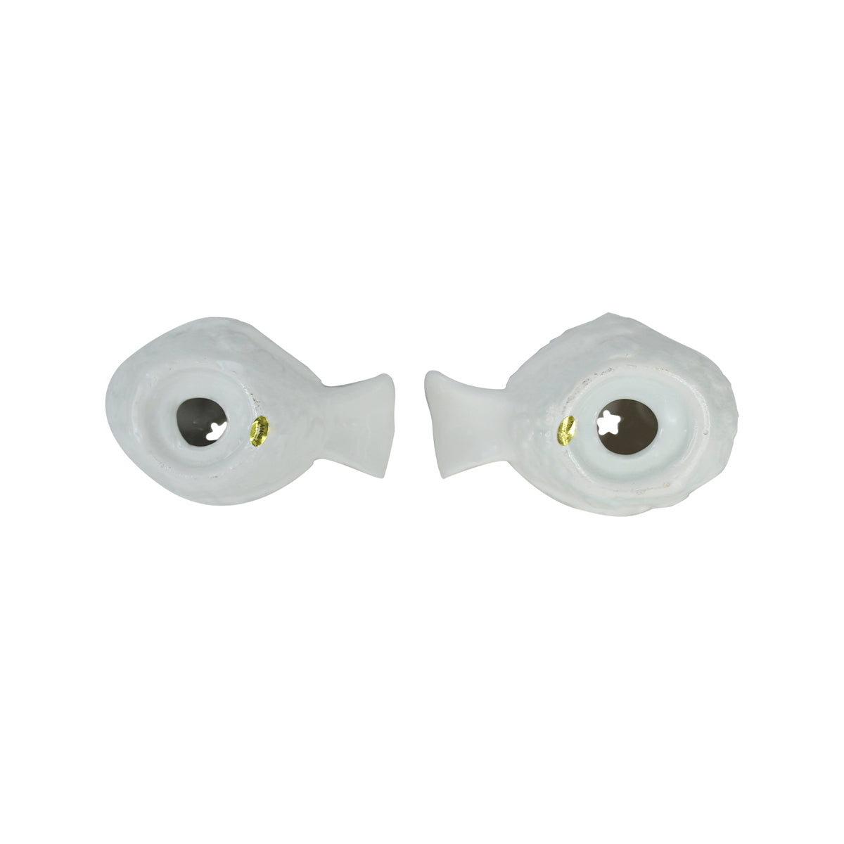 Our Green Window SET of 2 : Ceramic Birds figurine decoration, home decor - White