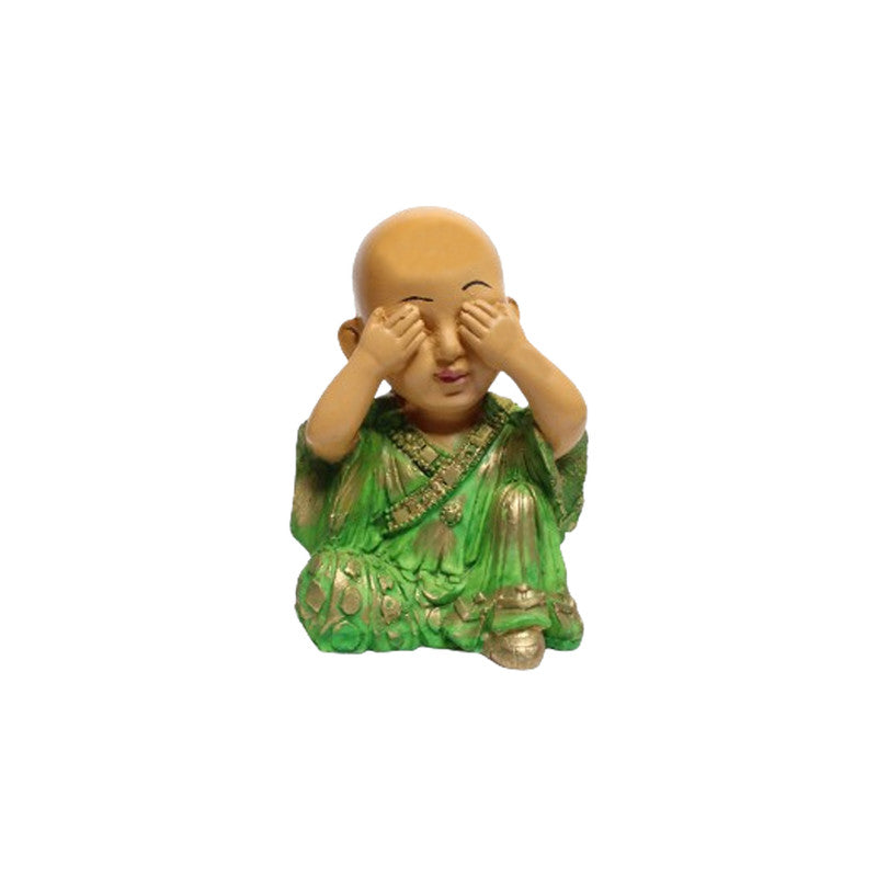 Our Green Window Baby Monk statue for Home Décor, showpiece, gift, resin statue