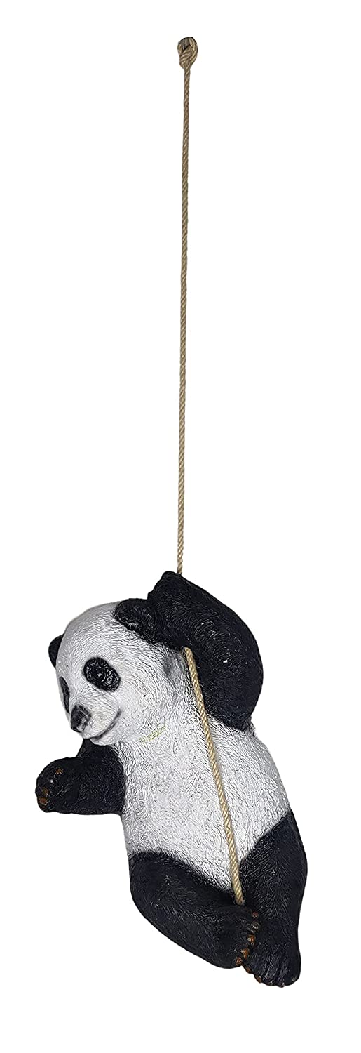 Our Green Window Climbing Panda on Rope for Garden Decoration