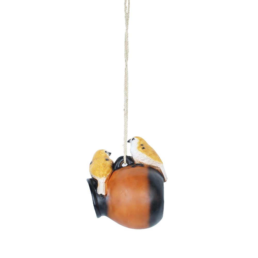 Our Green Window Double Hemp Hanging Bird House for Garden Decoration