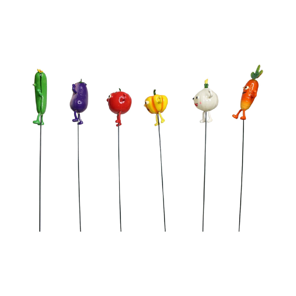 Our Green Window (Set of 6) cute vageies stakes|Garden sticks, outdoor garden stakes, decorative garden accessories