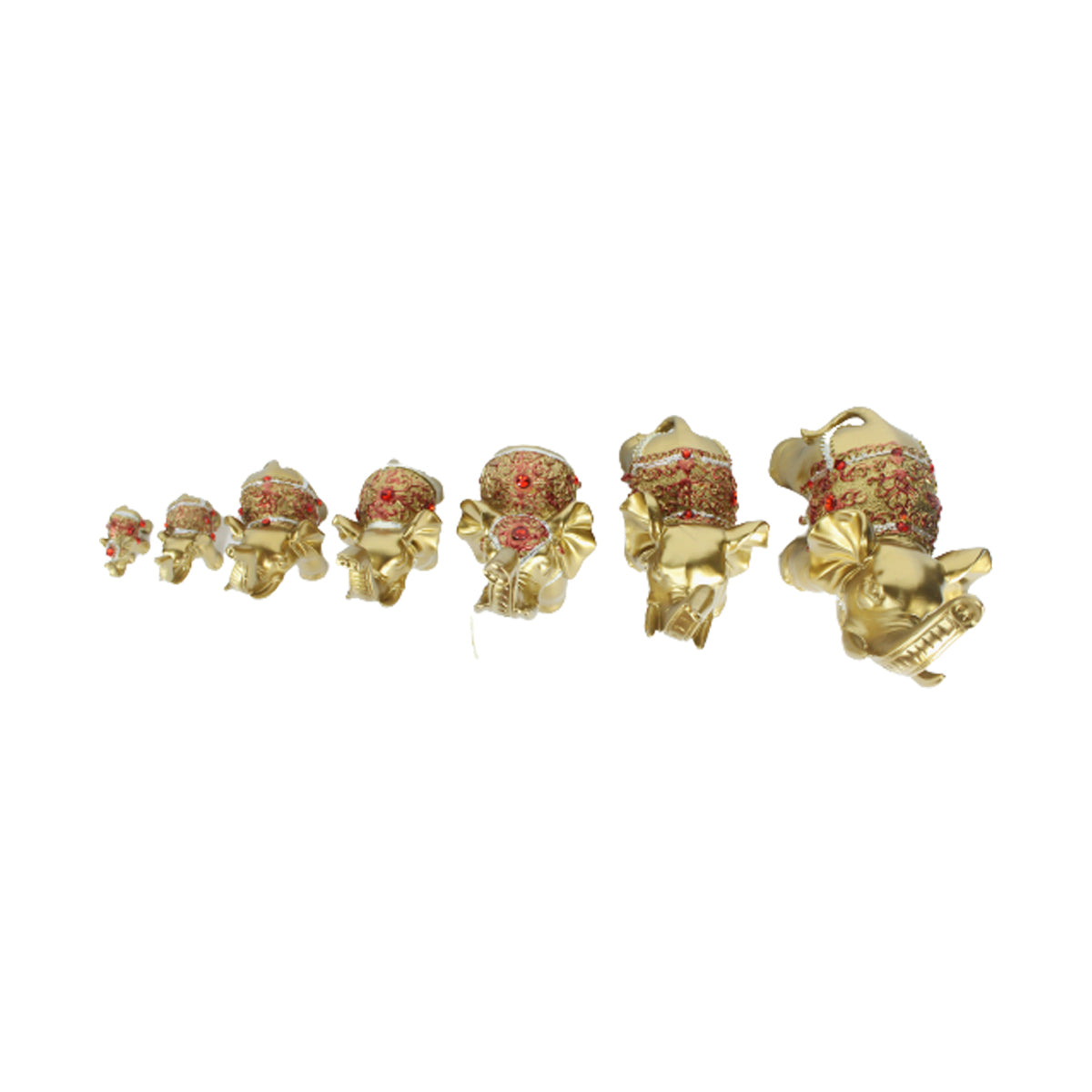 Our Green Window Set of 7 Elephant statues for showpiece for living room, drawing room, home decoration