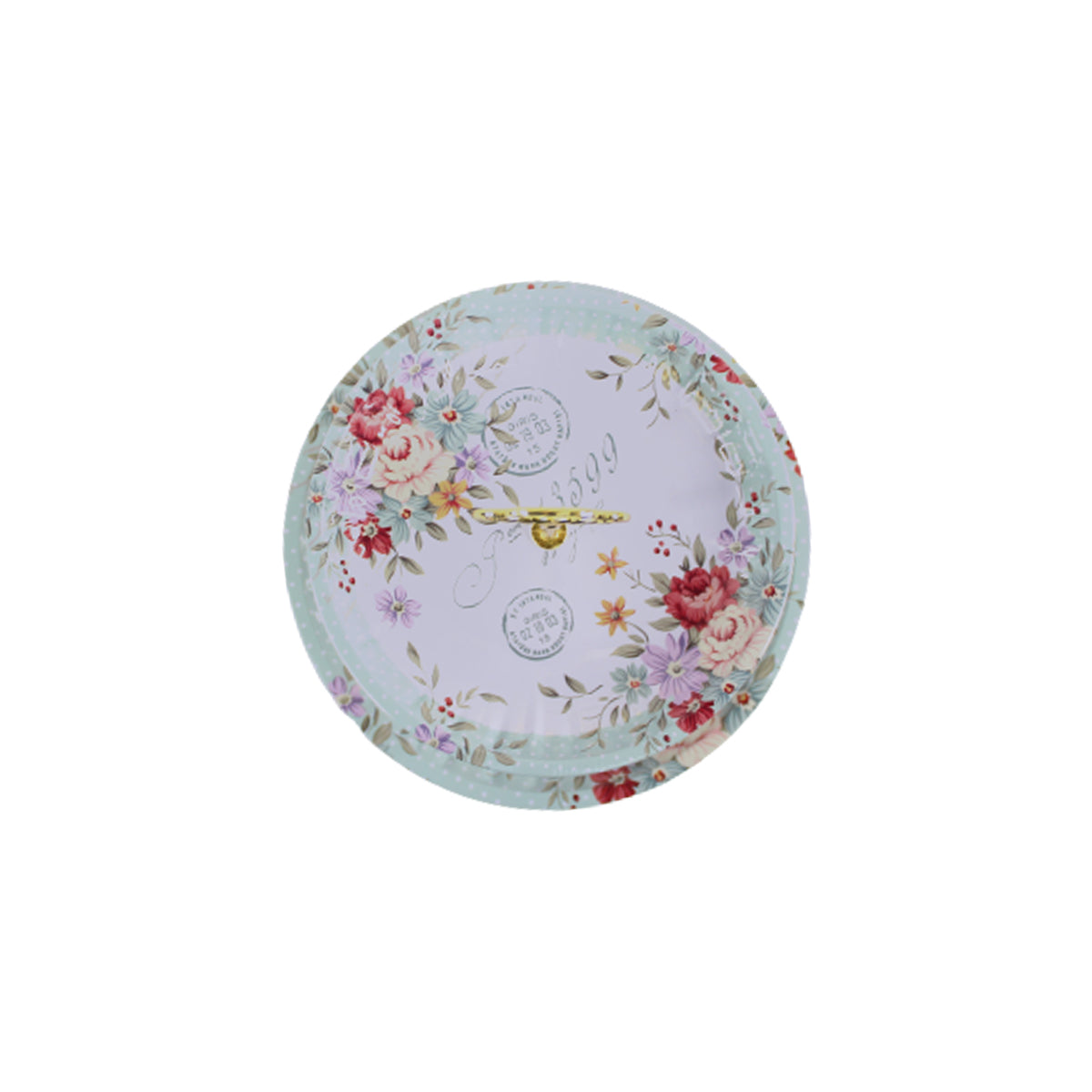 Our Green Window Metal Floral Two Tier Serving Tray