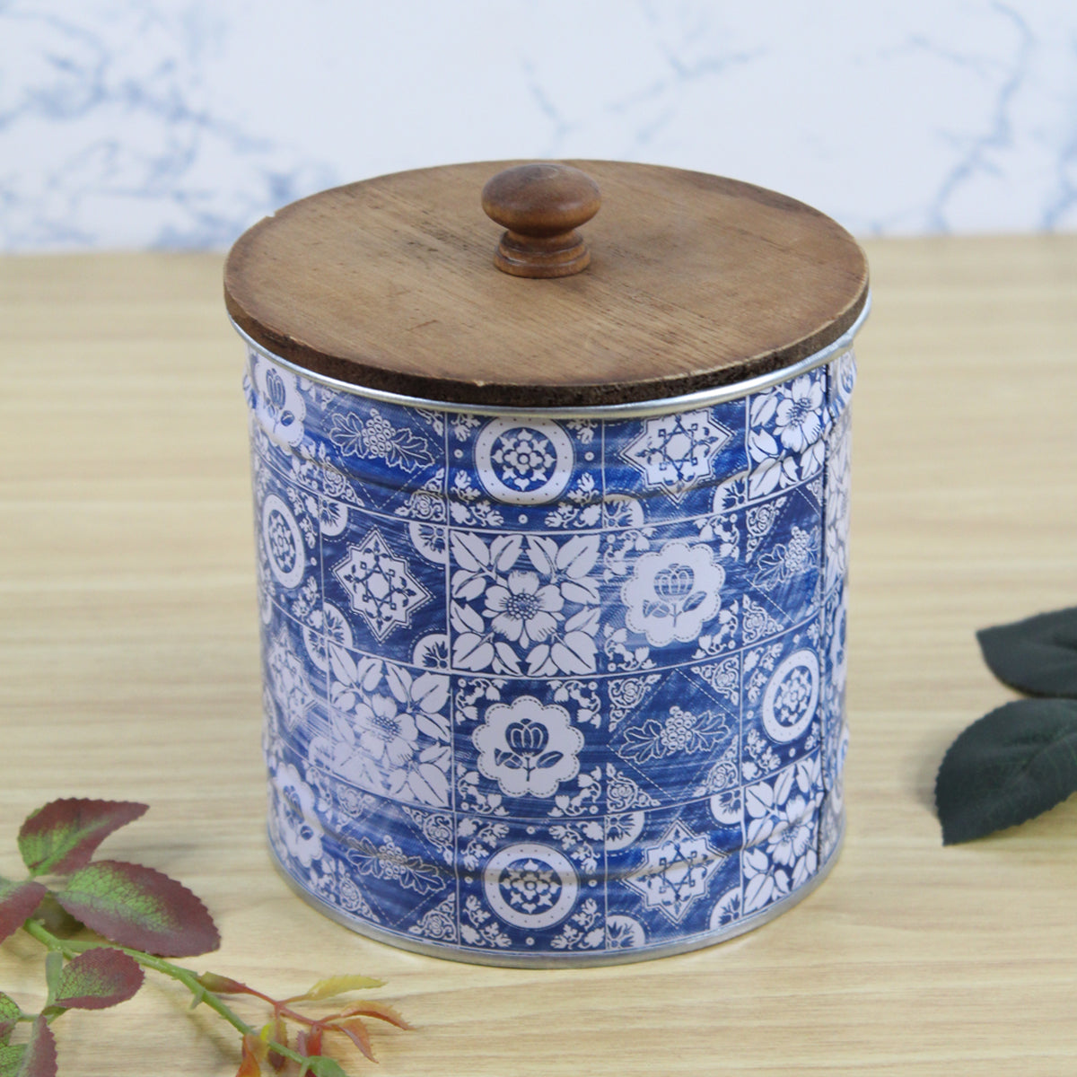 Our Green Window Metal Mandala print storage container