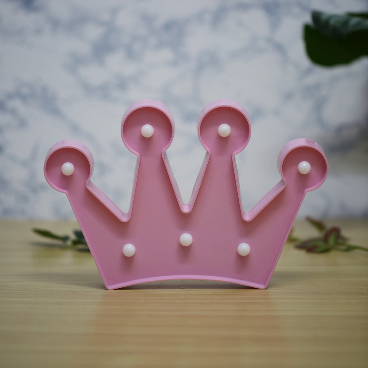 Our Green Window Crown LED wall light-Pink for kids room night light (Hole at the back)