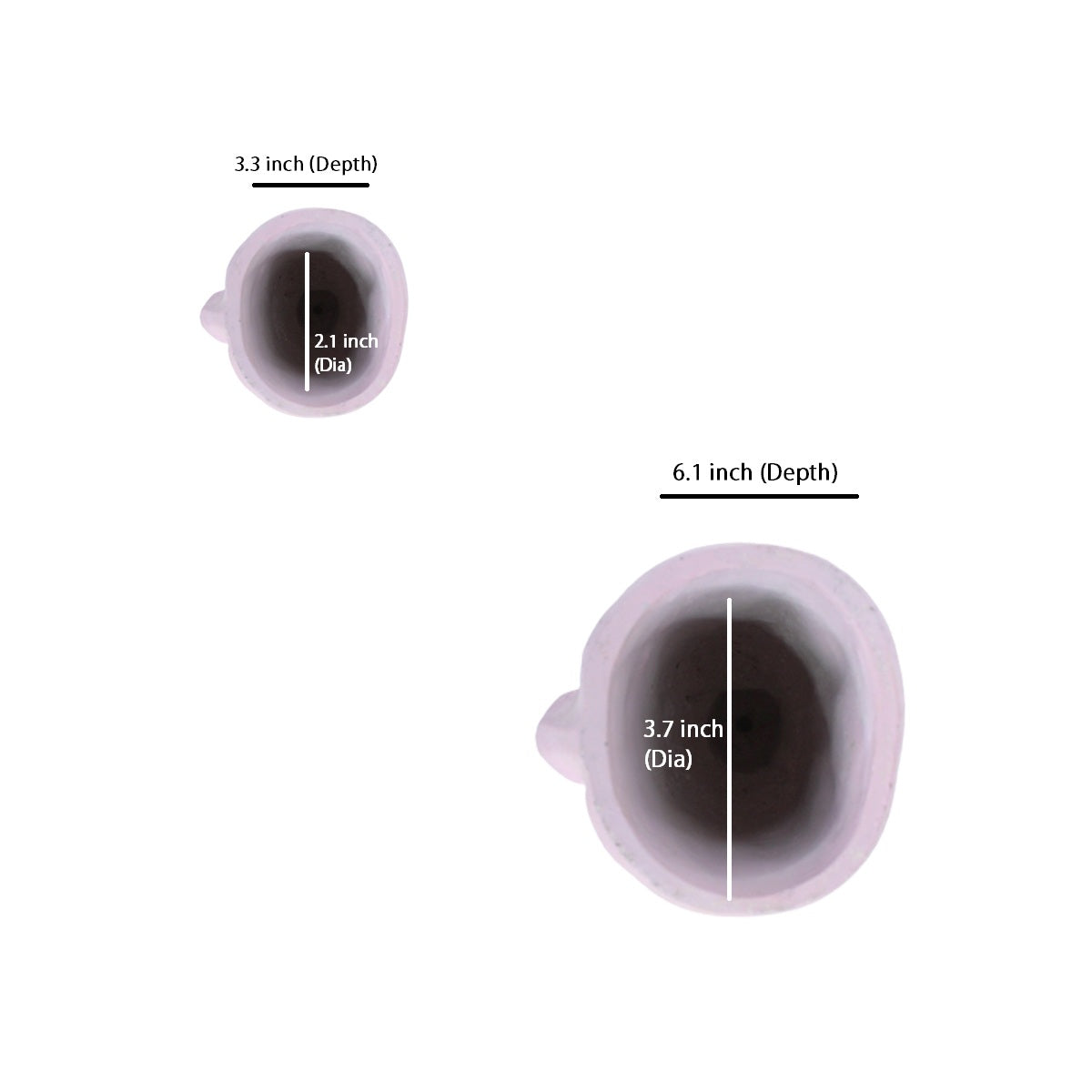Our Green Window (Set of 2) Designer Ceramic Pink Face Pot (Table Top Size)