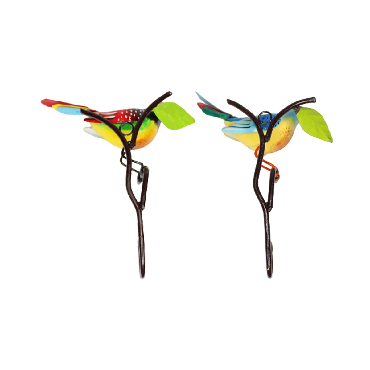 Our Green Window (Set of 2) Wall Bird Hooks for Home and Garden Decoration