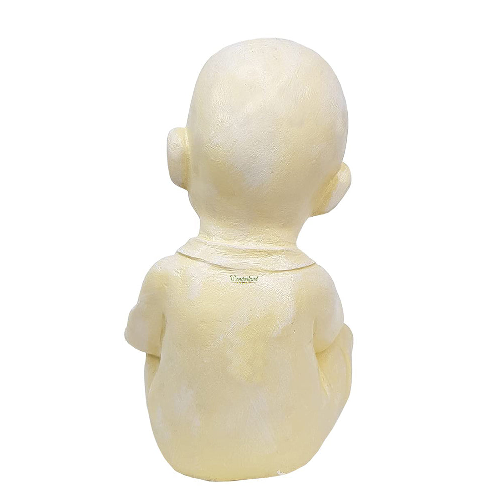 Our Green Window Monk with Book Statue for Home and Garden Decoration
