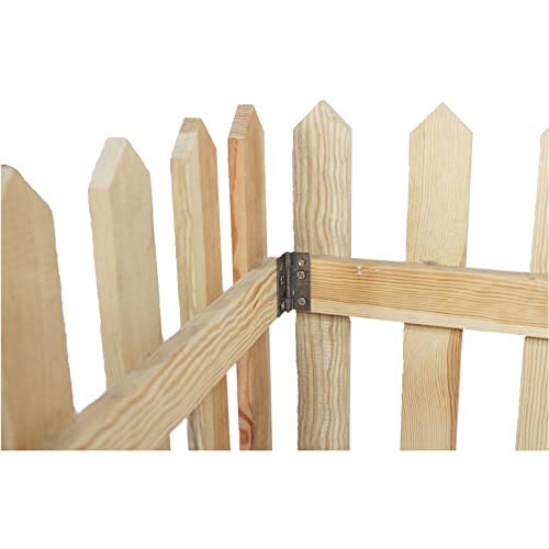 Our Green Window Pack of 4 : Pine Wooden Fence for Indoor/Outdoor Garden