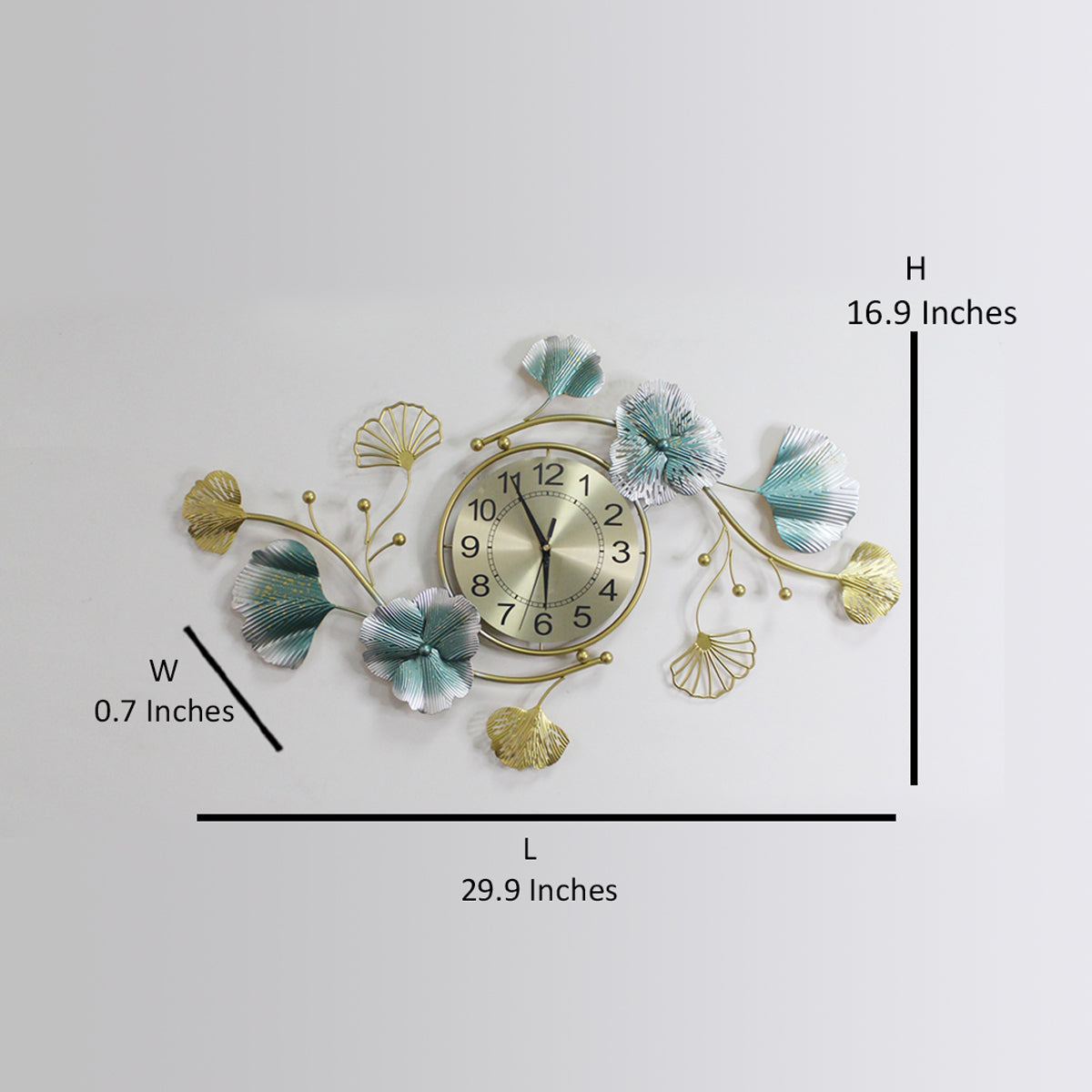 Our Green Window Luxury Leaf Wall Clock, wall art, wall hanging, modern design for home decoration