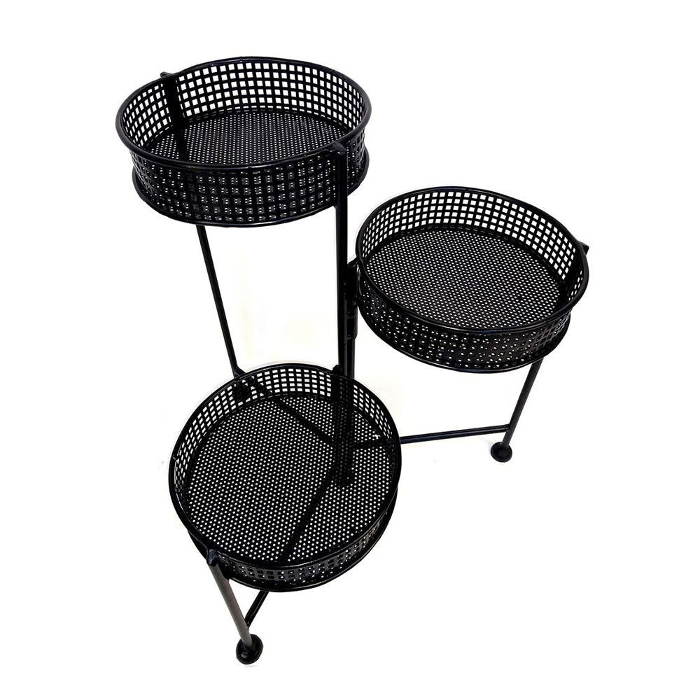 Our Green Window Folding Plant Stand for Home, Garden and Balcony Decoration (Black)
