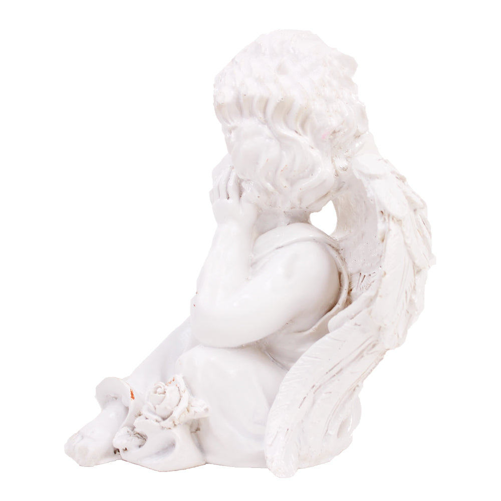 Our Green Window Pure White Angel Showpiece for Home and Garden Decor
