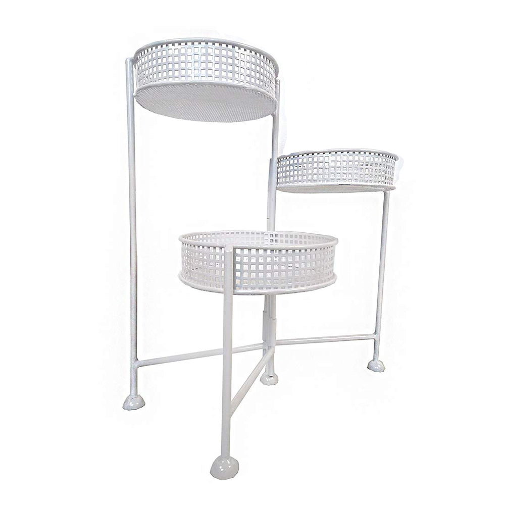 Our Green Window Folding Plant Stand for Home, Garden and Balcony Decoration (White)