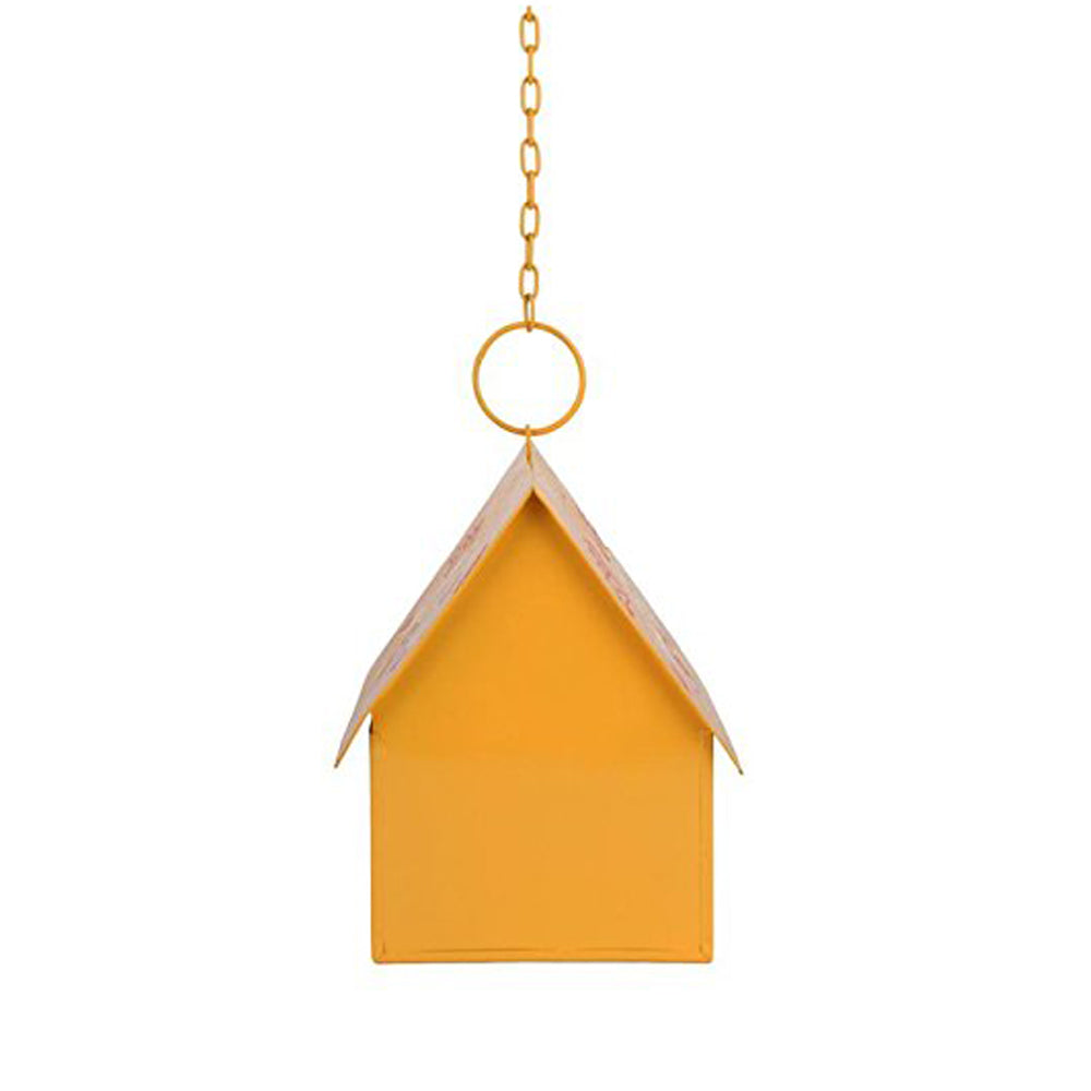 Our Green Window Hanging Bird House with Feeder for Garden Decoration (Yellow)