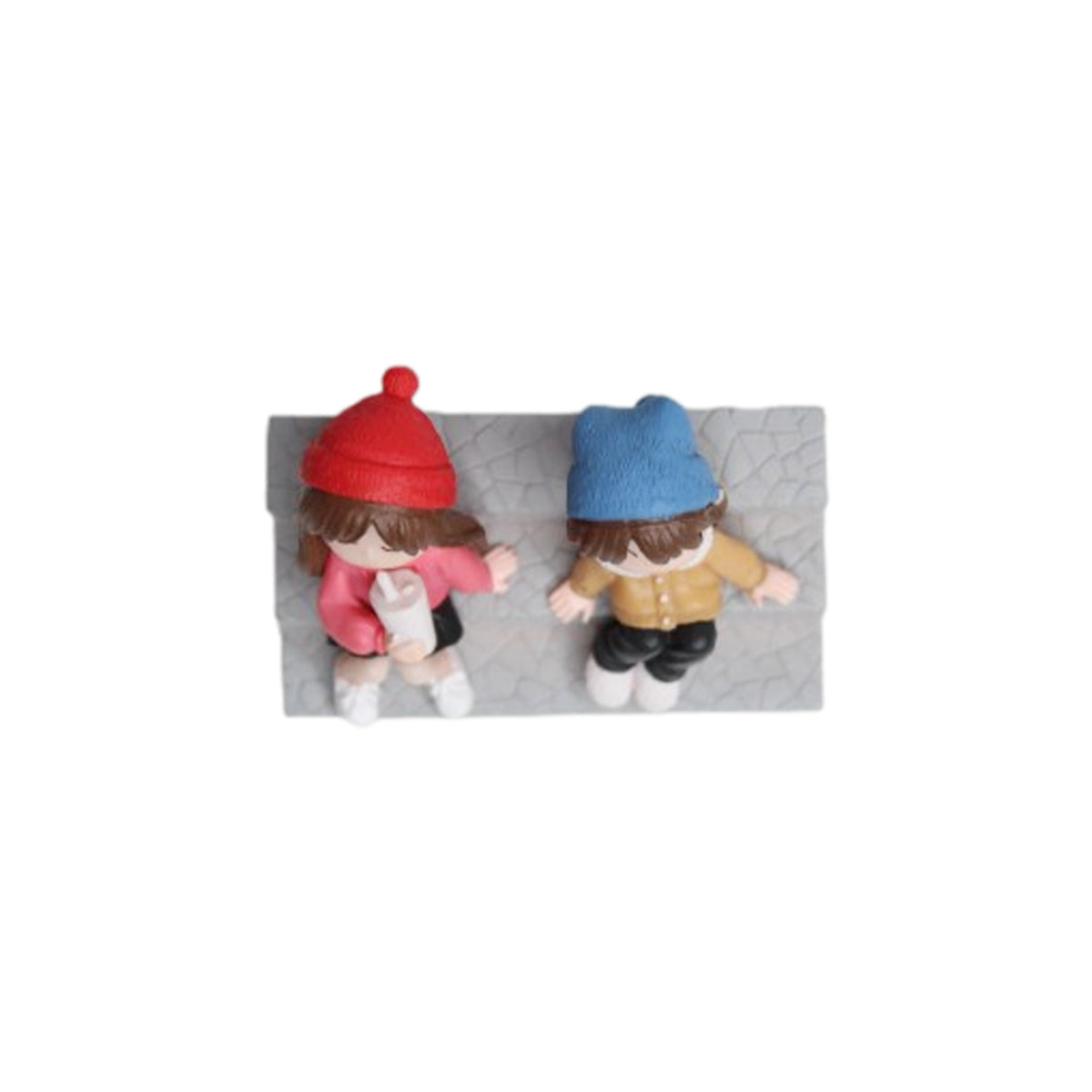 Our Green Window – Miniature Best Friends on Stairs Figurine