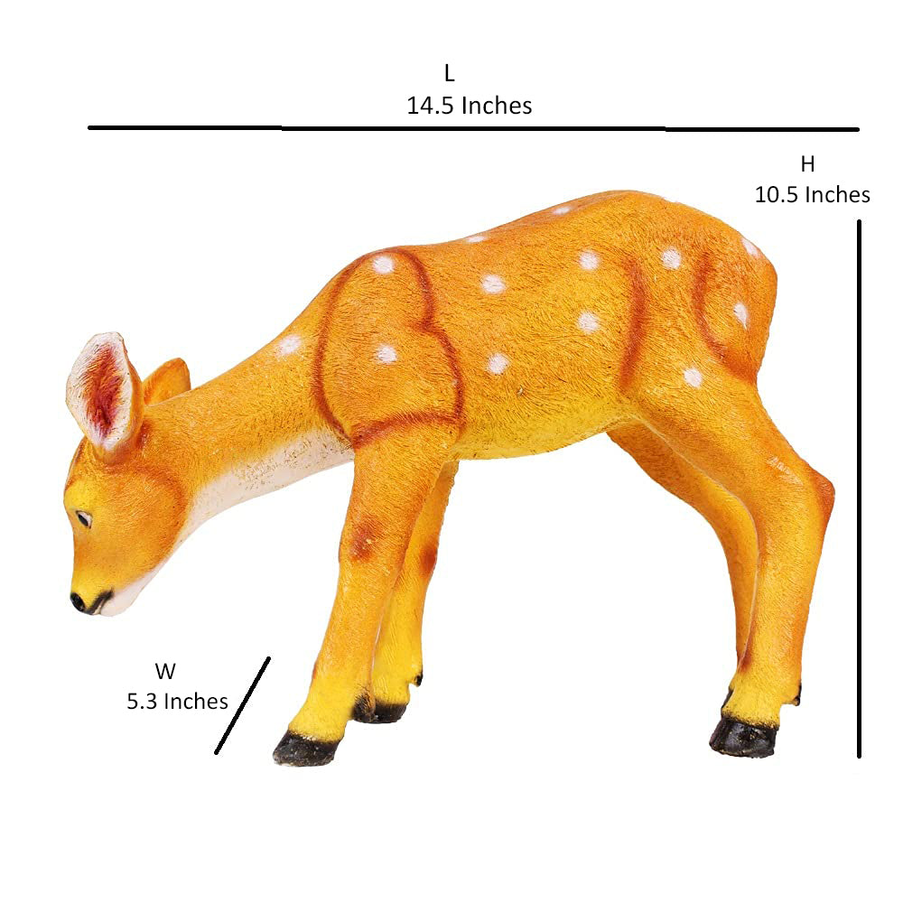 Our Green Window Deer Eating Grass Garden Decoration (Garden Animals Garden Decor, Home Decor)