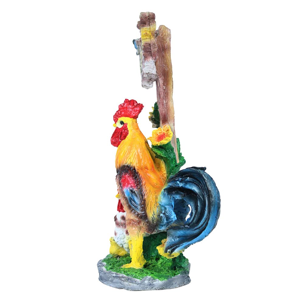Our Green Window Hen with Welcome Stand Statue for Garden Decoration