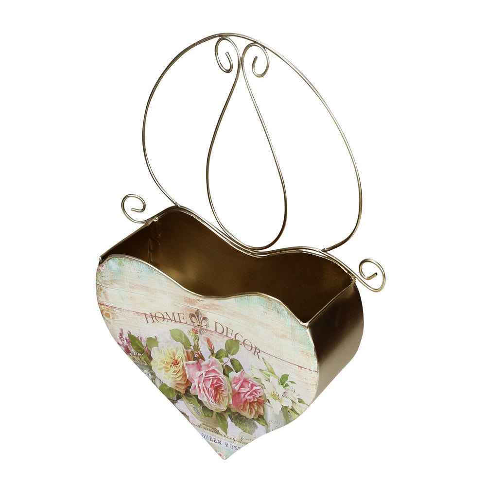 Our Green Window (Set of 3) Kulture Label Heart Shaped Vintage Design Metal planters