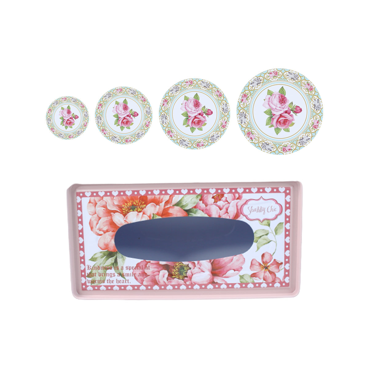 Our Green Window Vintage Chic Style Small Containers and Tissue Box