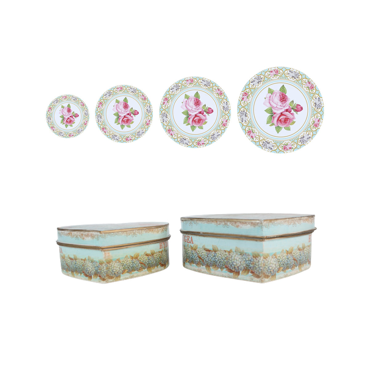 Our Green Window Vintage Style Heart Shape Box and Tin Containers