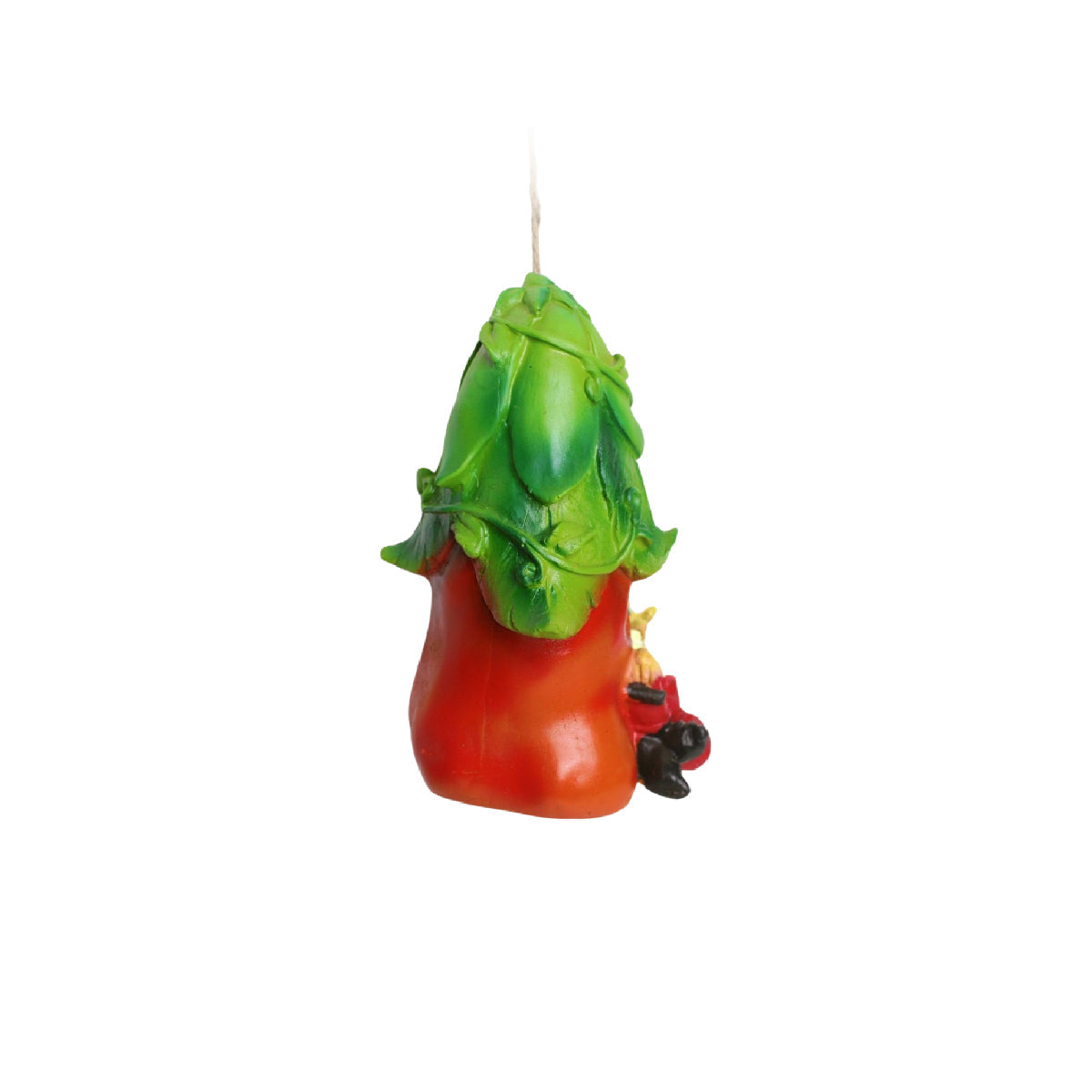 Our Green Window Brinjal house with gnome | resin garden hanging outdoor décor | garden décor for balcony