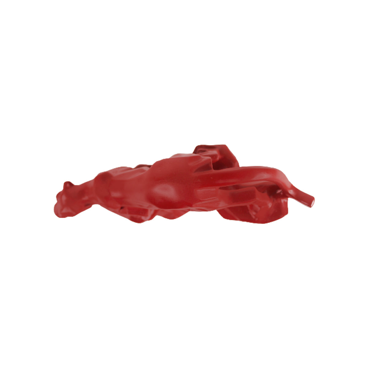 Our Green Window Red Panther Jaguar Statue Showpiece Modern Geometrical Abstract Leopard Resin Animal Sculptures for Home Décor Living Room Gift Item