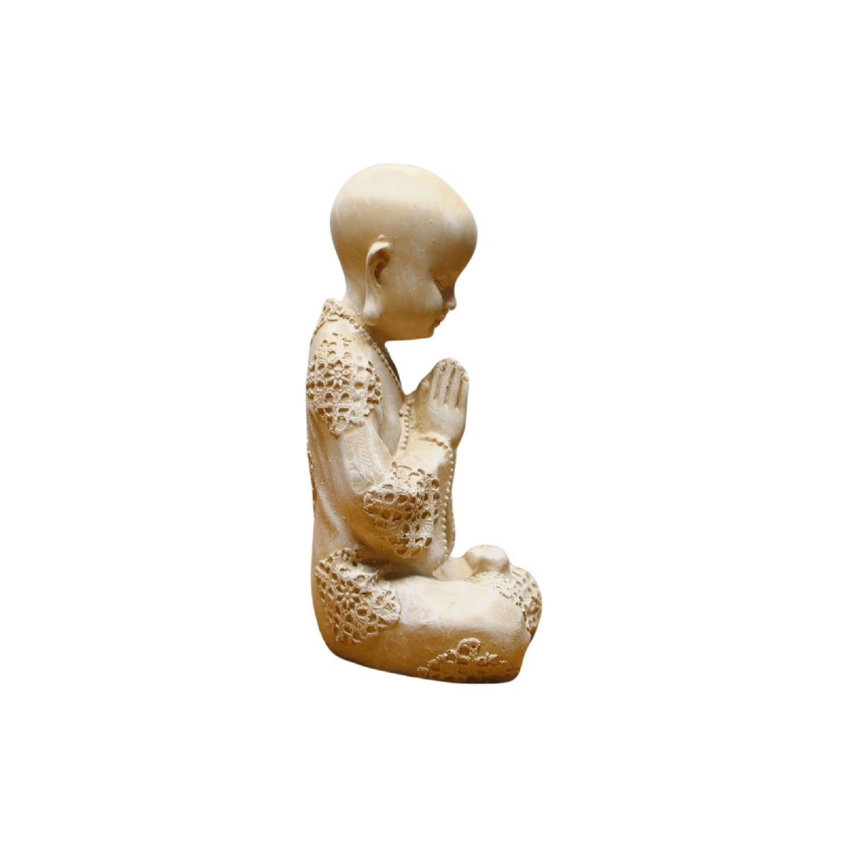 Our Green Window 6.5 inches height Baby monk in namaste position | resin indoor and outdoor decoration item