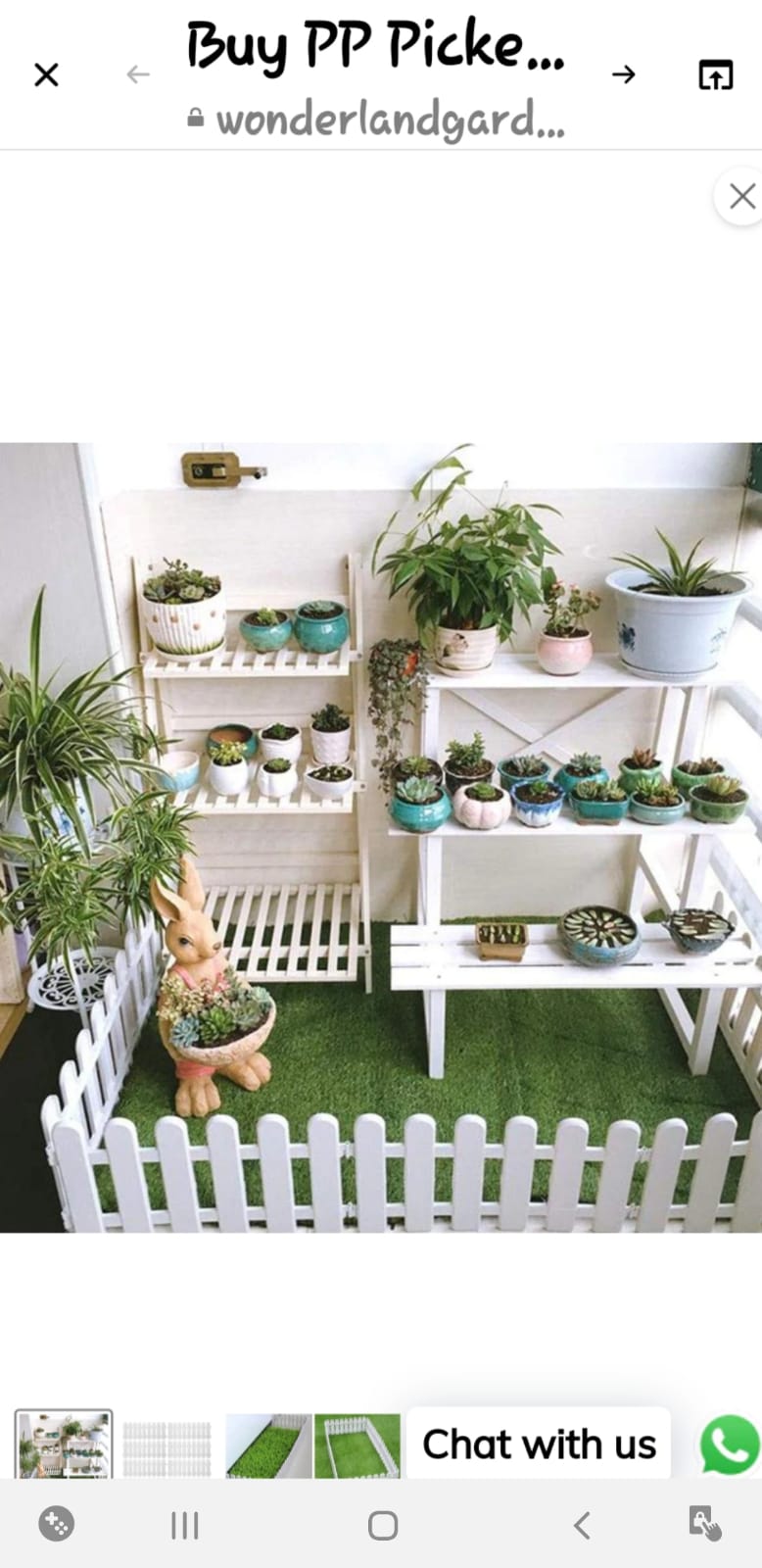 Our Green Window Pack of 5 : PP Picket self Standing Fence for Indoor/Outdoor Garden