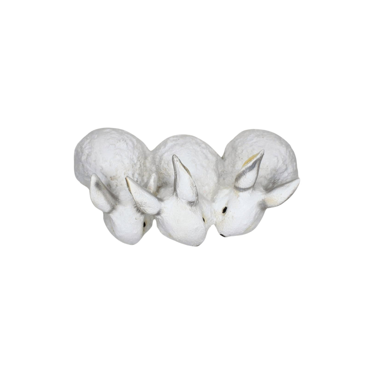 Our Green Window Poly Resin Three Joint Rabbits (White) for Garden Decoration, Home Decoration, Lawn Decor, Animal Figures