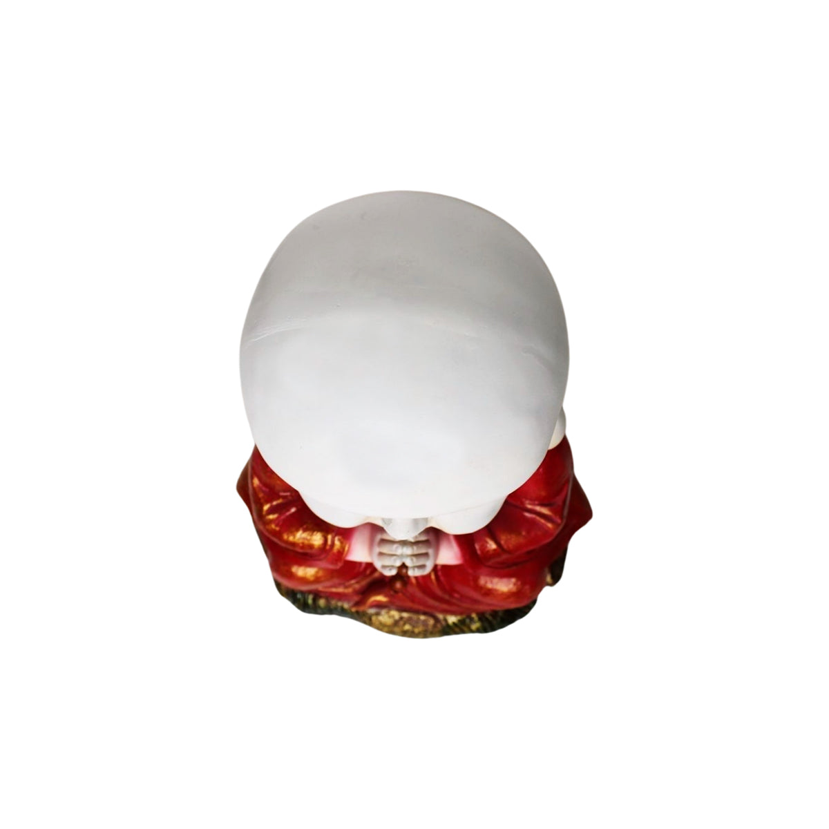 Our Green Window SET of 2 : Namaste Baby Monks red resin, garden statue, home decoration, balcony decor, garden decor