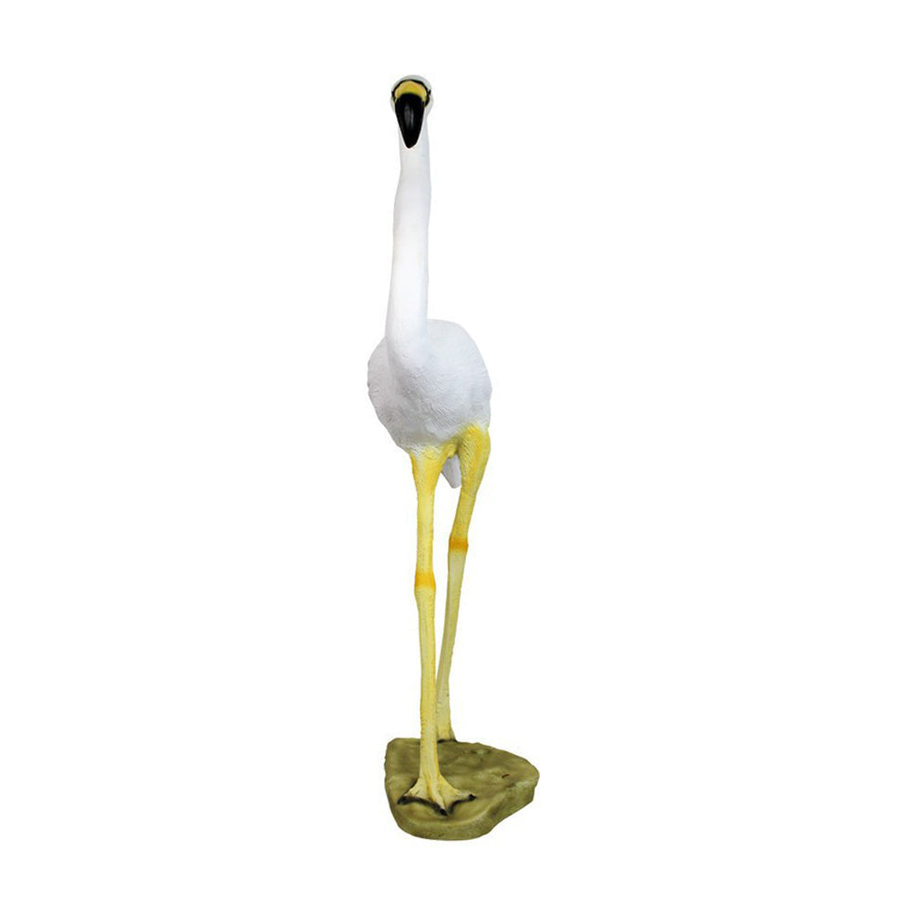 Our Green Window Big Flamingo Statue for Garden Decoration (White)