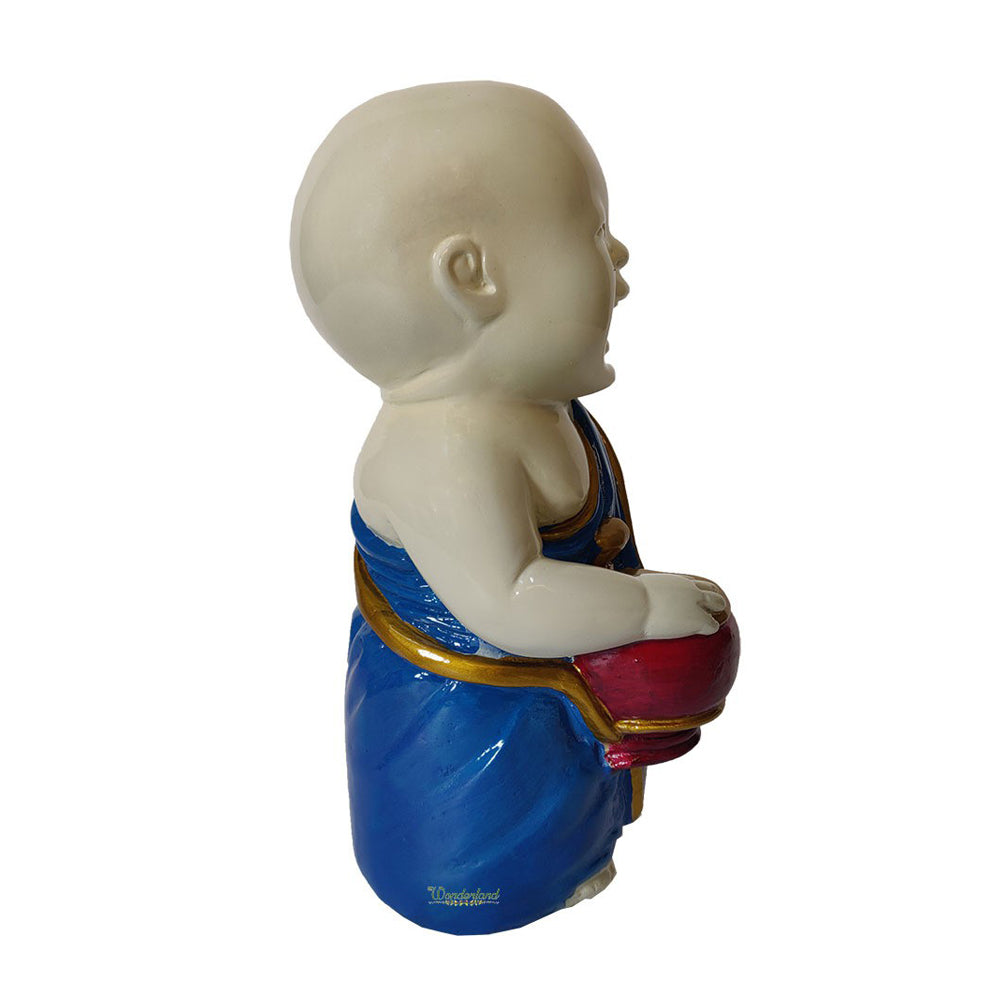 Our Green Window Big Monk Statue for Home and Garden Decoration (Blue)