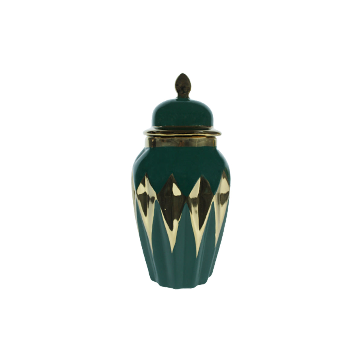 Green Gold Flower Vase-1