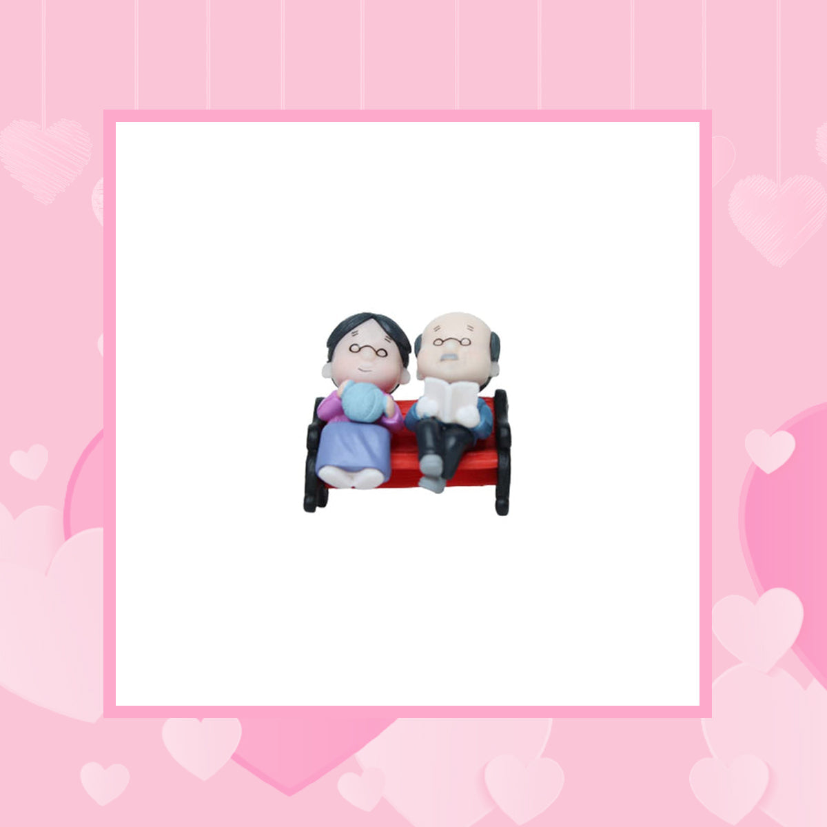 Miniature Toys : Old Couple on Bench