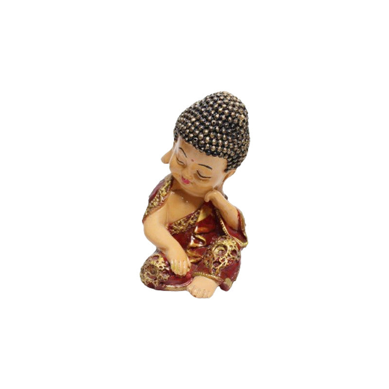 Wonderland Thinking Baby Monk (Purple) showpiece, statue, idol, home decor items for living rooms, garden, balcony