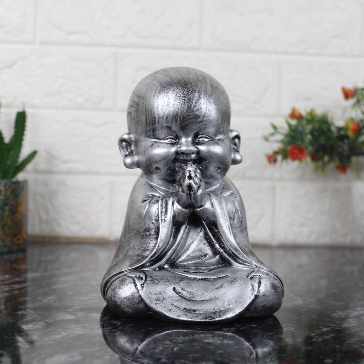 Wonderland  Polyresin Monk Statue