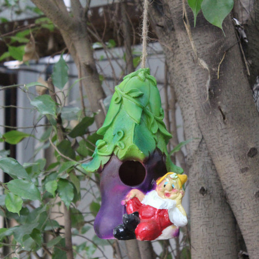 Wonderland Brinjal house with gnome | hanging outdoor décor items