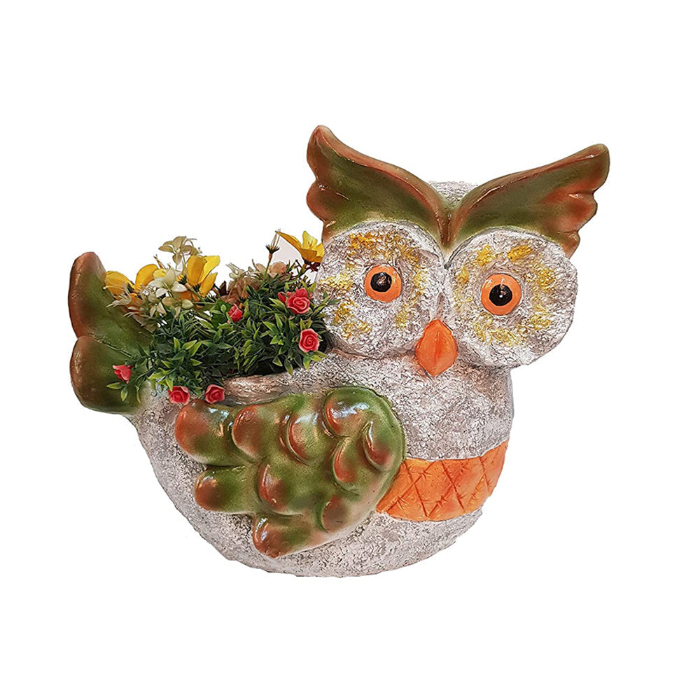 Our Green Window Big Resin Owl Planter For Garden and Balcony Decoration