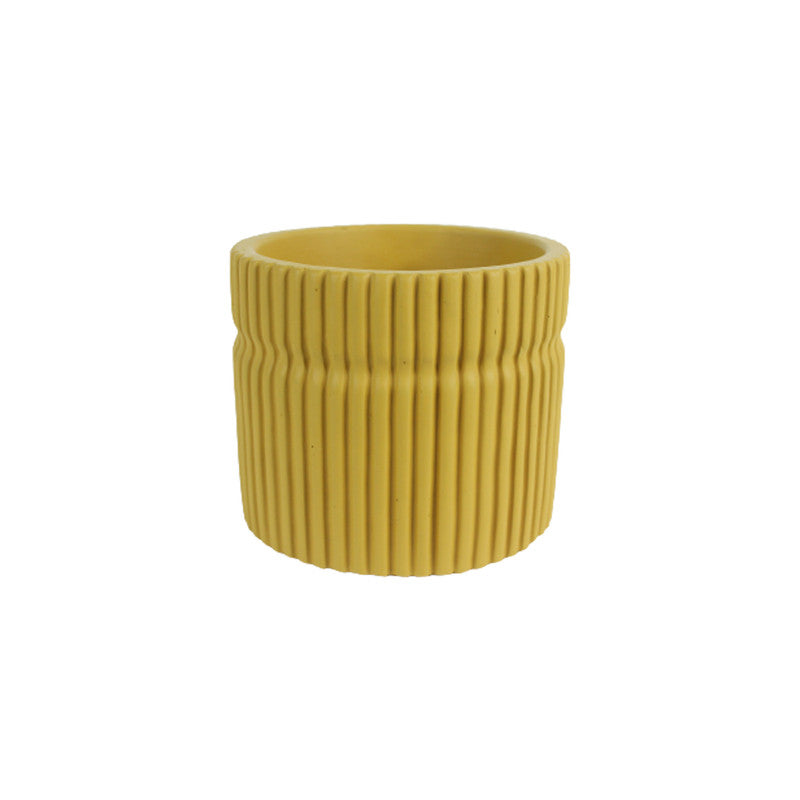 Ceramic Line Pot-Mustard