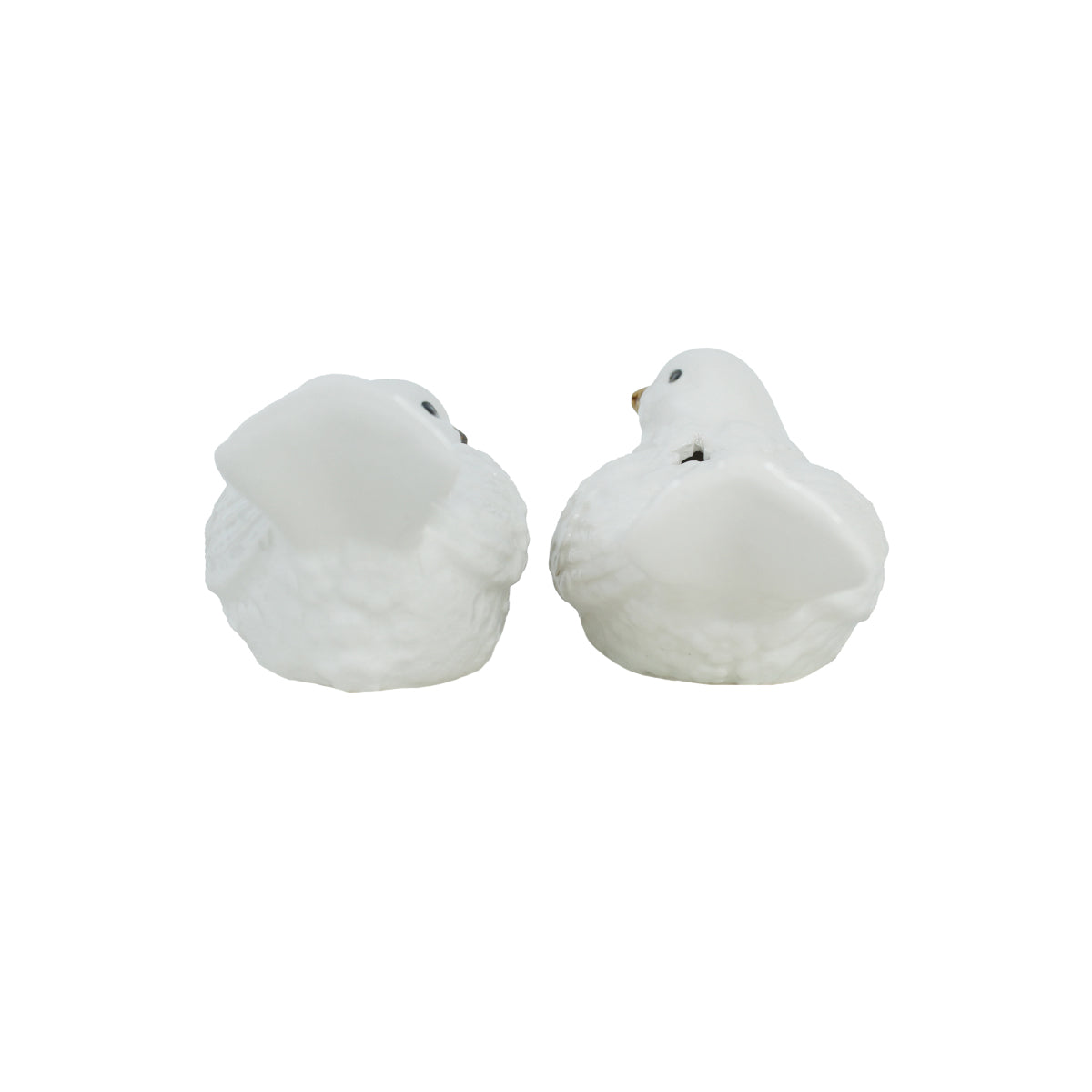 SET of 2 : Ceramic Birds figurine decoration, home decor - White