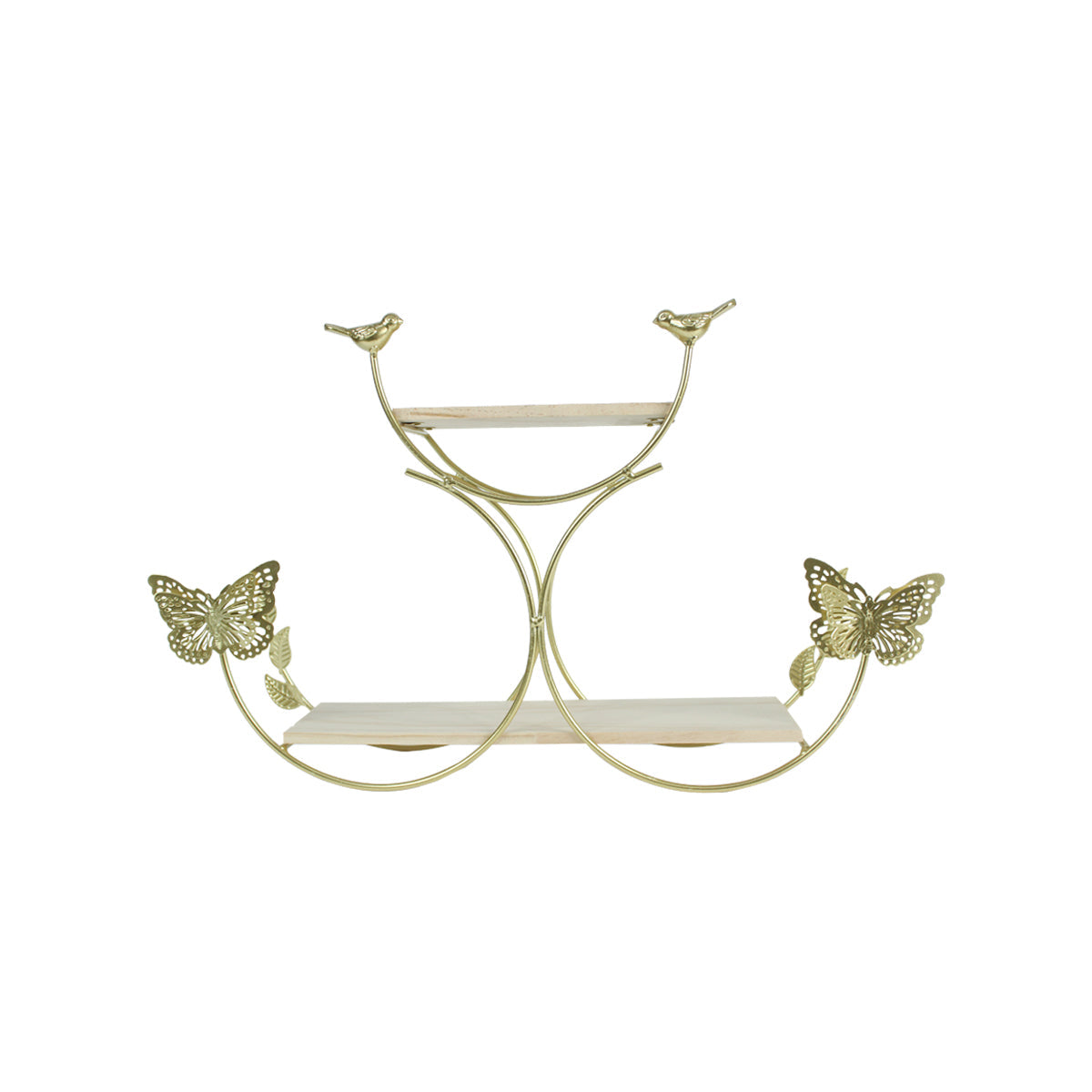 Two Metal Butterfly Wall shelf