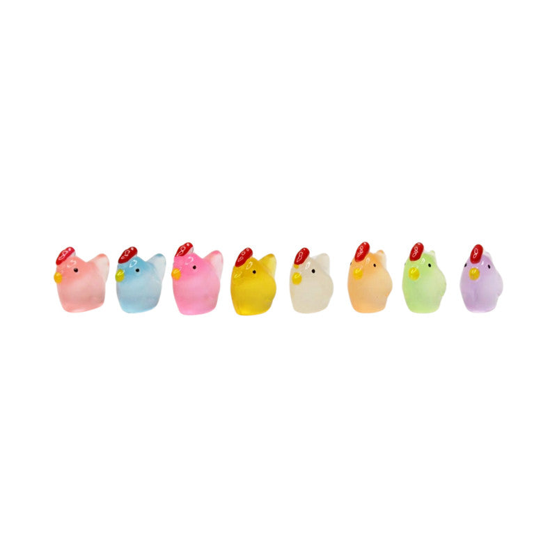 Wonderland imported miniatures ( pack of 8) glow hens