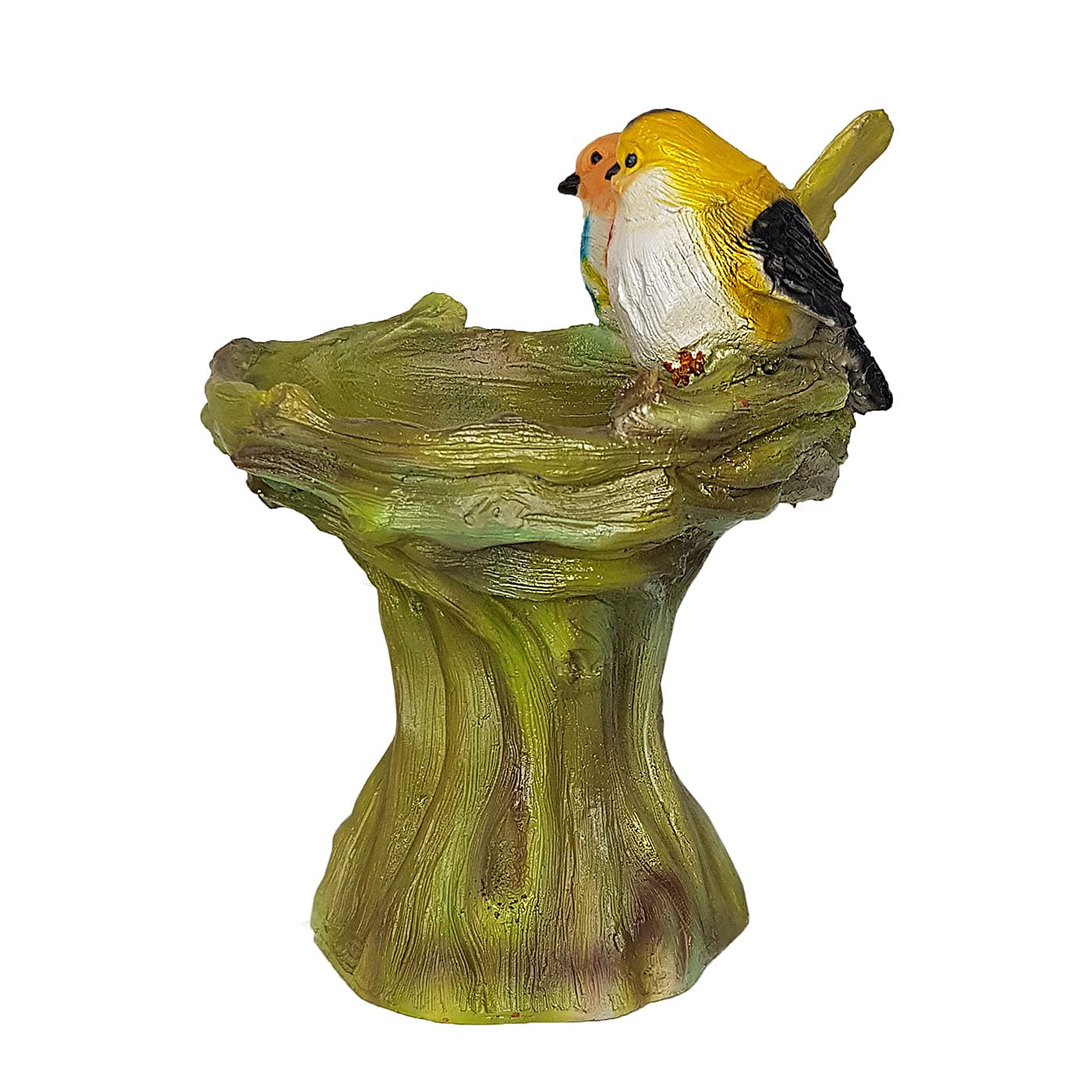 Our Green Window Bird Feeder with Two Birds on Stand for Garden Decoration