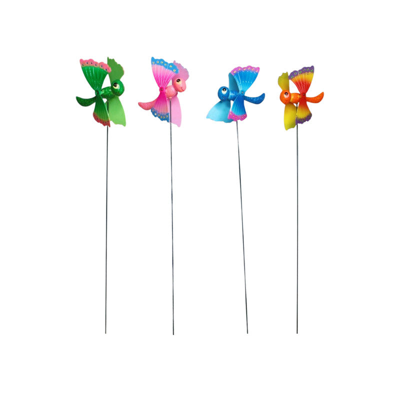 Wonderland (Set of 4) dragonfly stakes with rotating wings|Garden sticks, outdoor garden stakes, decorative garden accessories