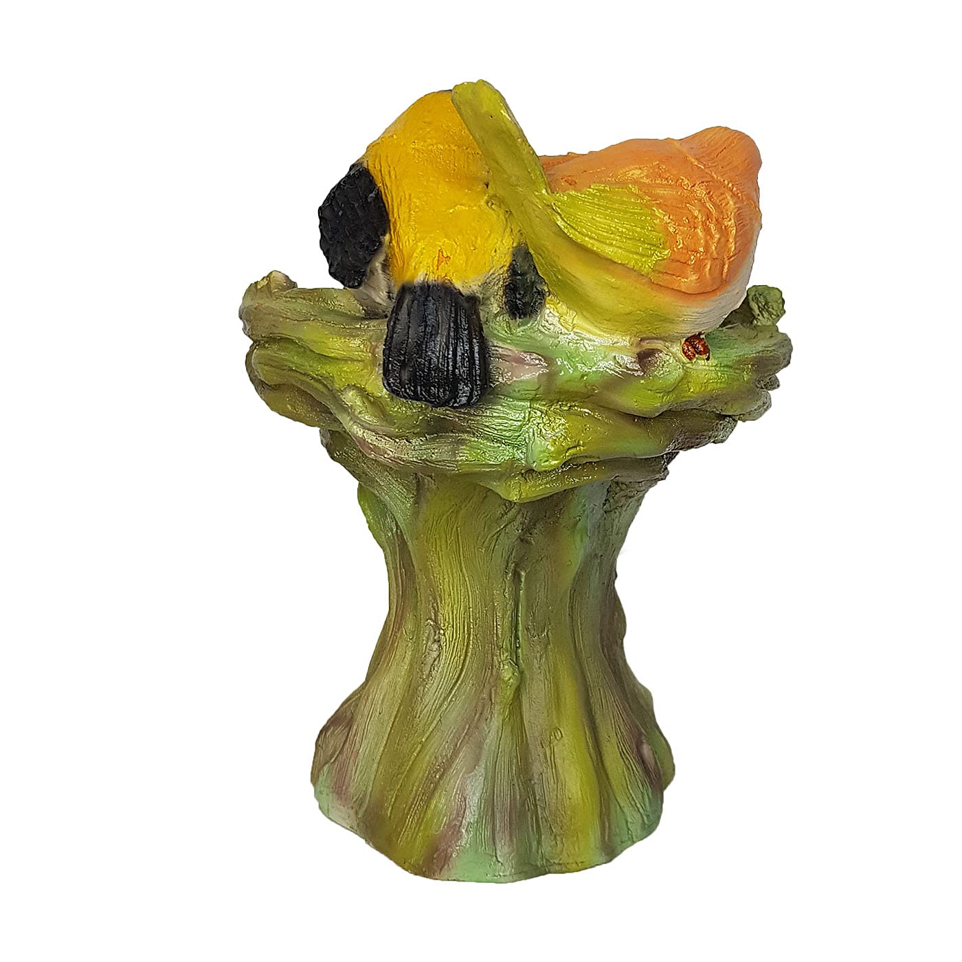 Our Green Window Bird Feeder with Two Birds on Stand for Garden Decoration