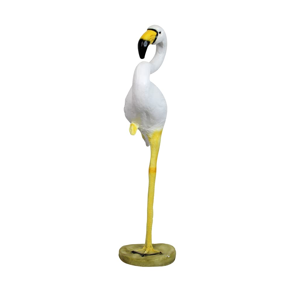 Flamingo Medium Statue for Garden Decoration (White)