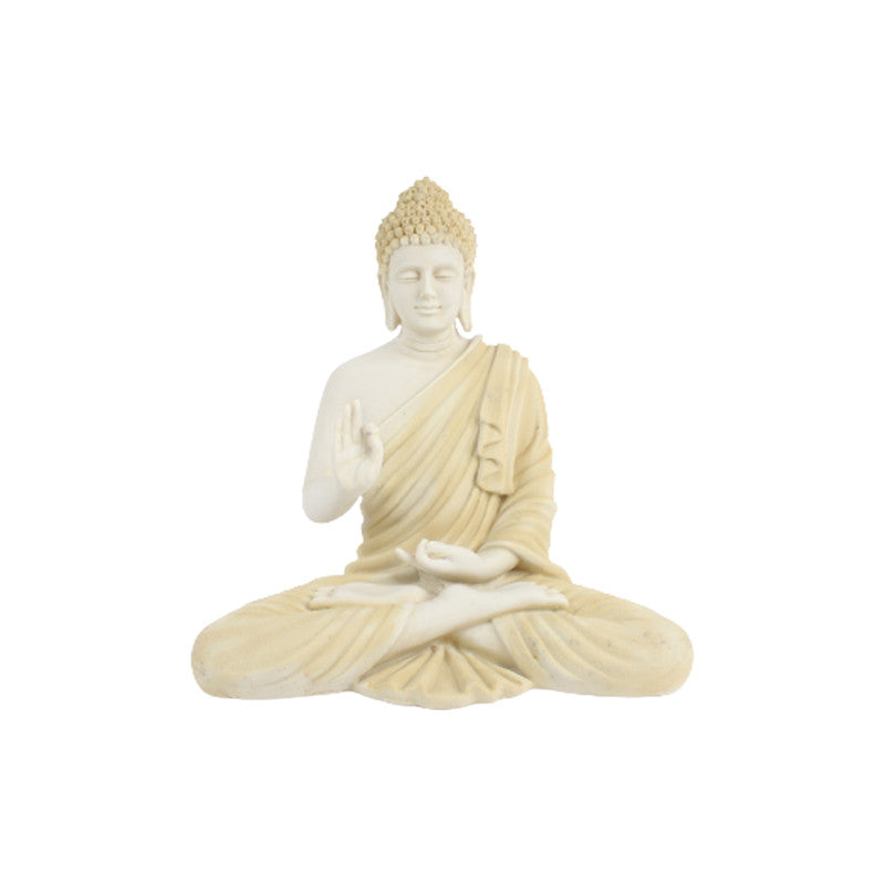 Wonderland Resin 14 '' Buddha (Beige)