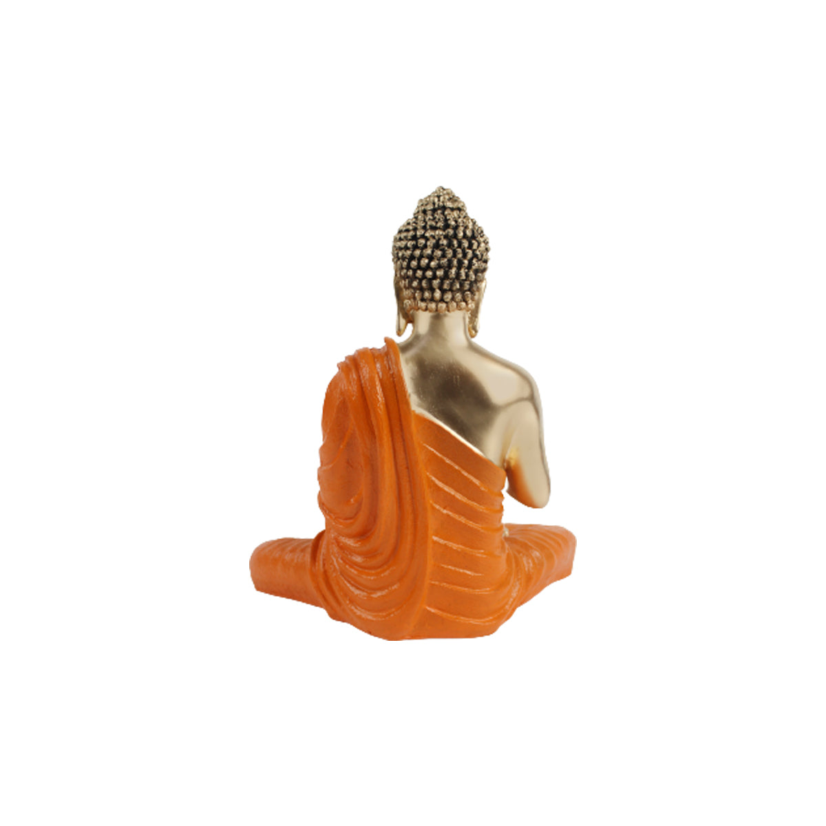 Wonderland Resin 14 '' Buddha (Golden Body & White)  (Aashirwad)