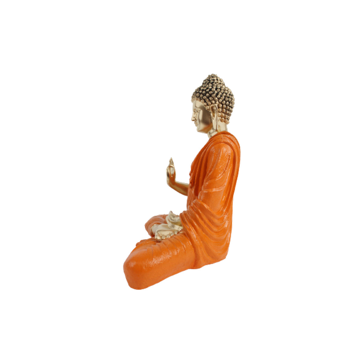 Wonderland Resin 14 '' Buddha (Golden Body & White)  (Aashirwad)