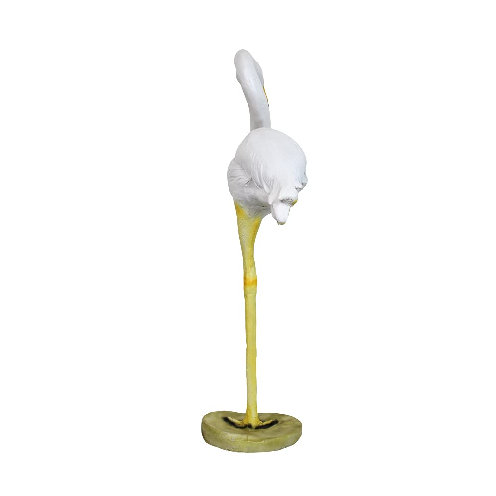 Flamingo Medium Statue for Garden Decoration (White)